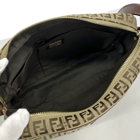 FENDI Brown Canvas Shoulder Bag - Picture 4 of 10